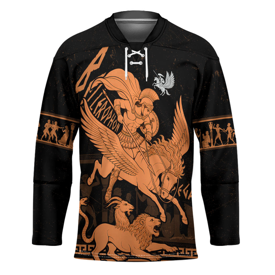 Bellerophon Vs Chimera Greek Mythology Hockey Jersey Ancient Greek Heroic