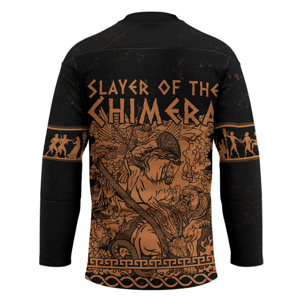 Bellerophon Vs Chimera Greek Mythology Hockey Jersey Ancient Greek Heroic