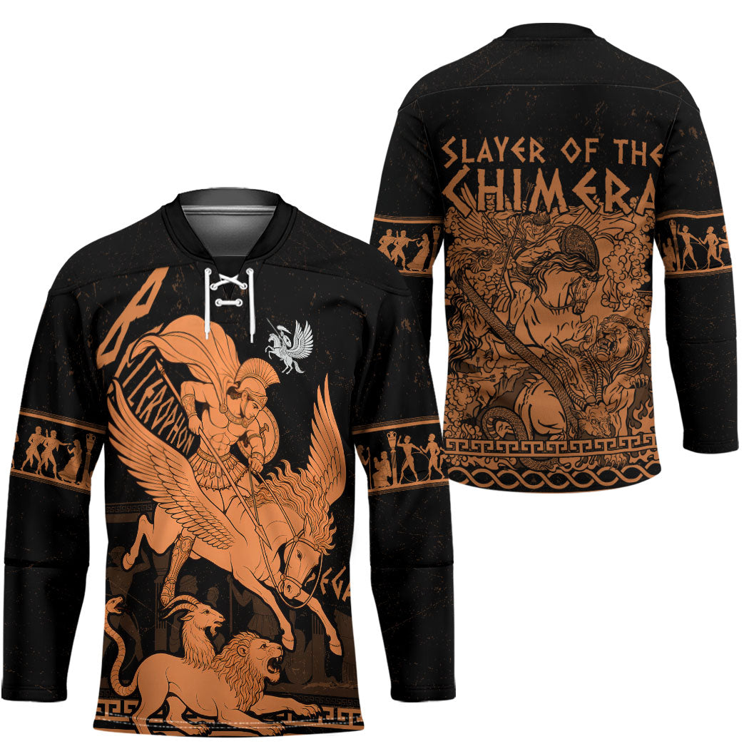 Bellerophon Vs Chimera Greek Mythology Hockey Jersey Ancient Greek Heroic