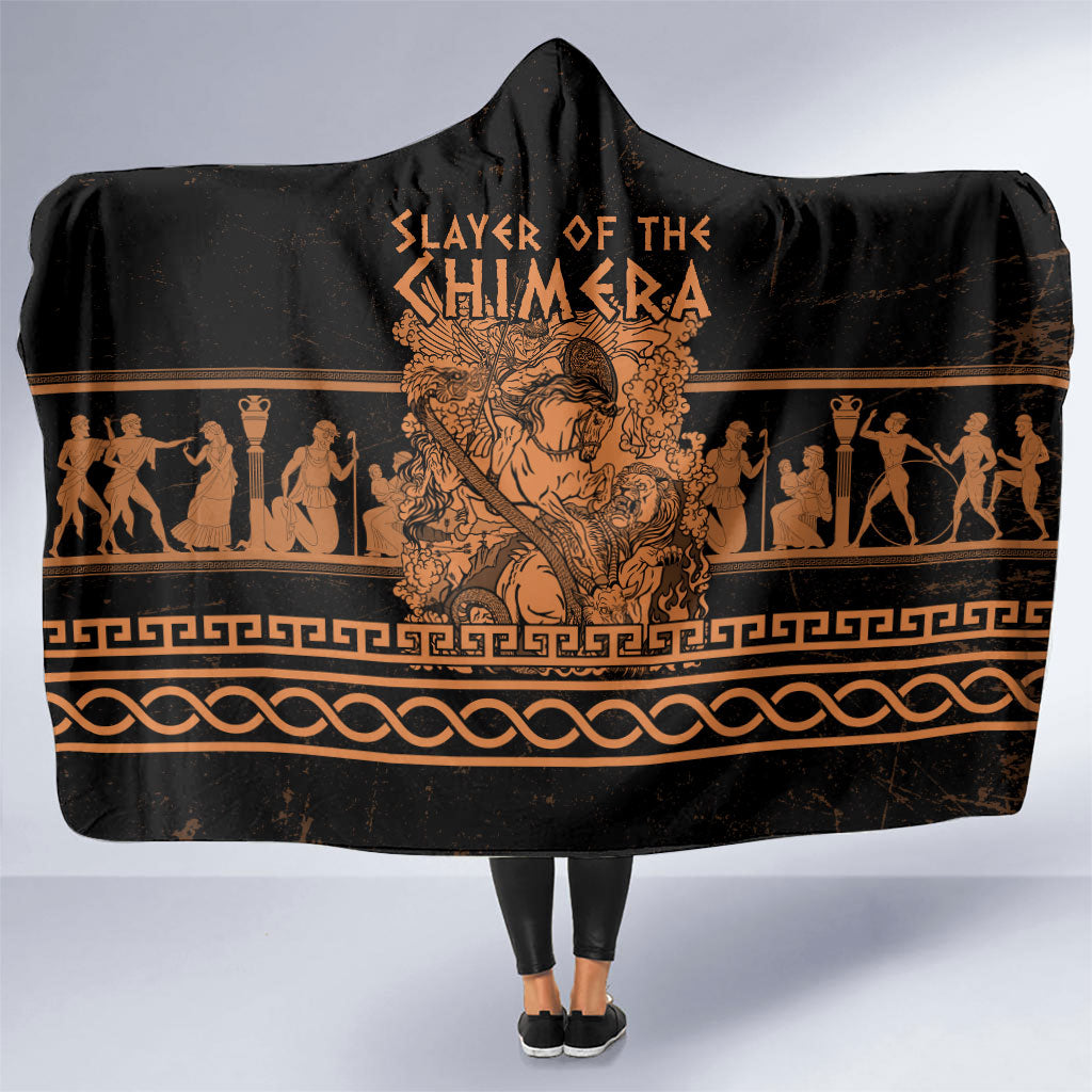 Bellerophon Vs Chimera Greek Mythology Hooded Blanket Ancient Greek Heroic