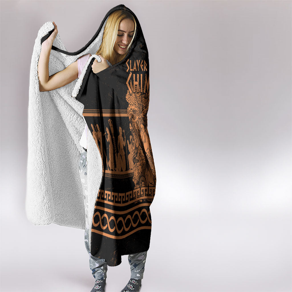 Bellerophon Vs Chimera Greek Mythology Hooded Blanket Ancient Greek Heroic