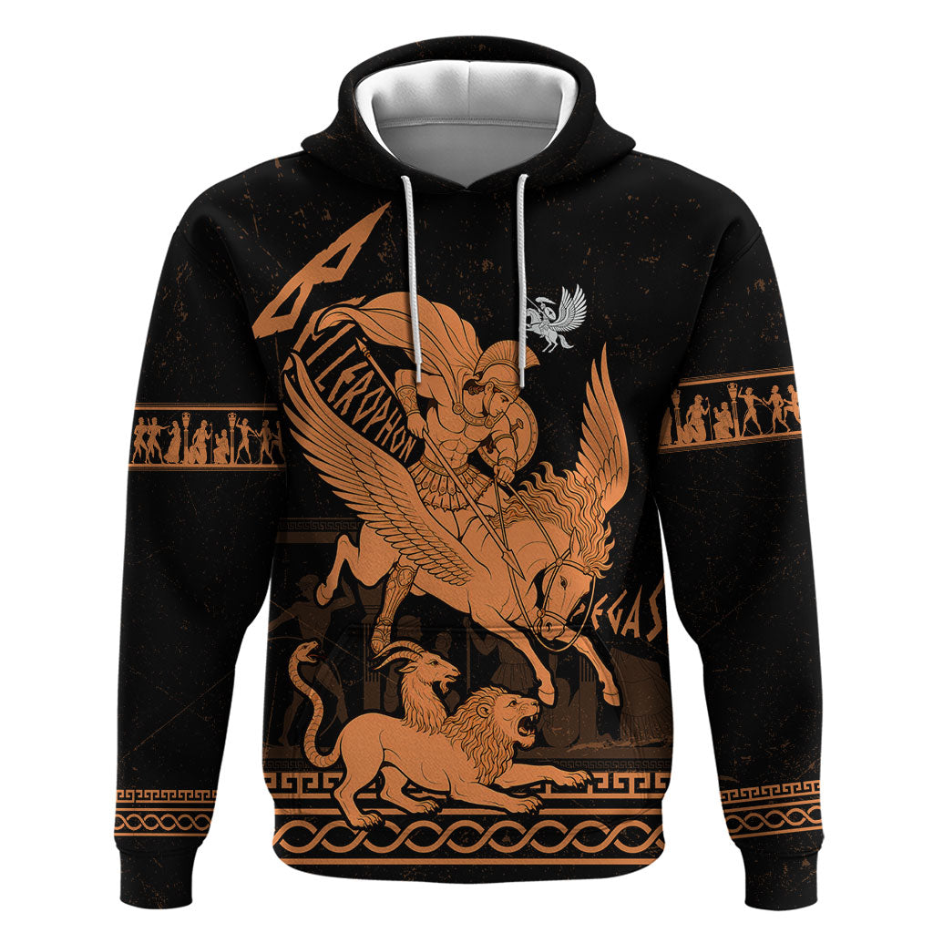 Bellerophon Vs Chimera Greek Mythology Hoodie Ancient Greek Heroic