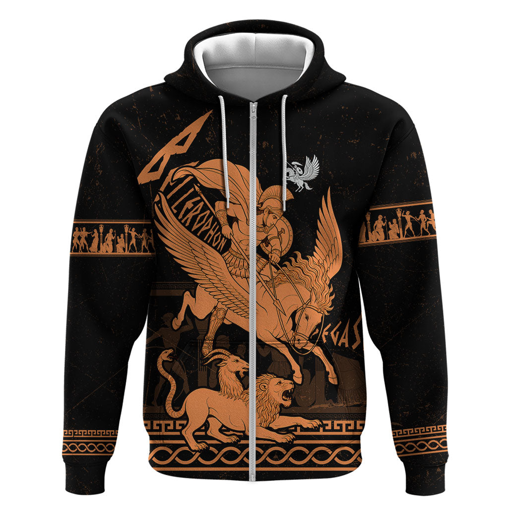 Bellerophon Vs Chimera Greek Mythology Hoodie Ancient Greek Heroic