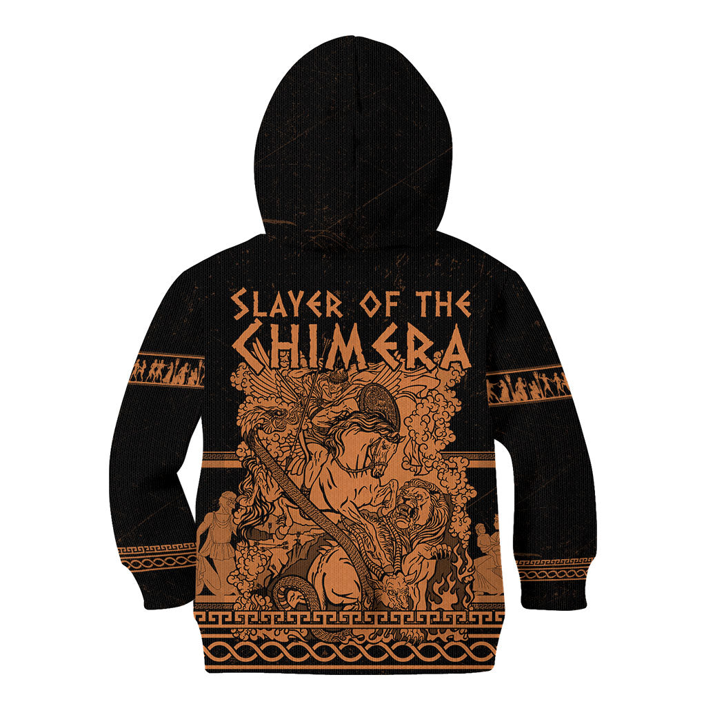 Bellerophon Vs Chimera Greek Mythology Kid Hoodie Ancient Greek Heroic