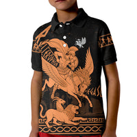 Bellerophon Vs Chimera Greek Mythology Kid Polo Shirt Ancient Greek Heroic
