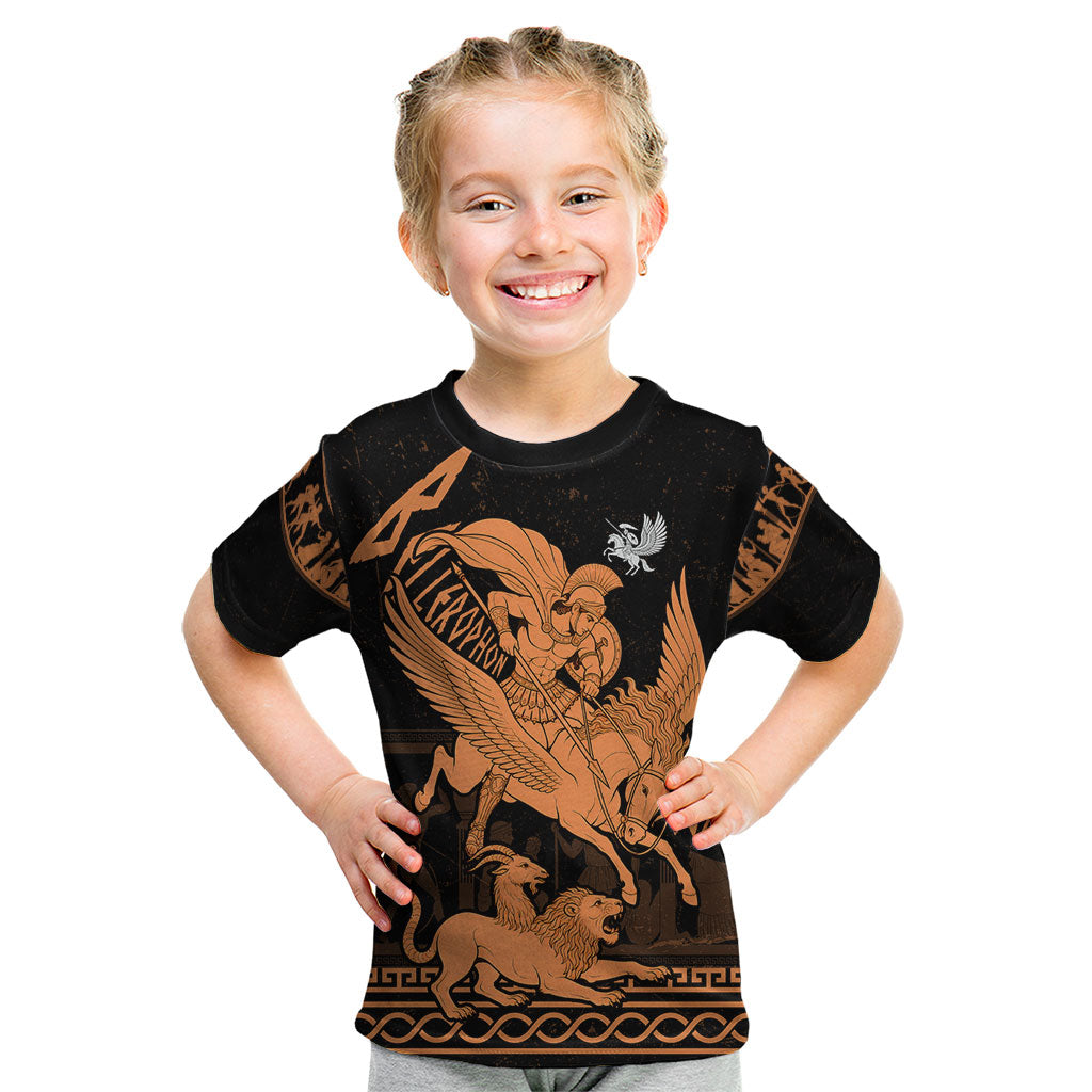 Bellerophon Vs Chimera Greek Mythology Kid T Shirt Ancient Greek Heroic