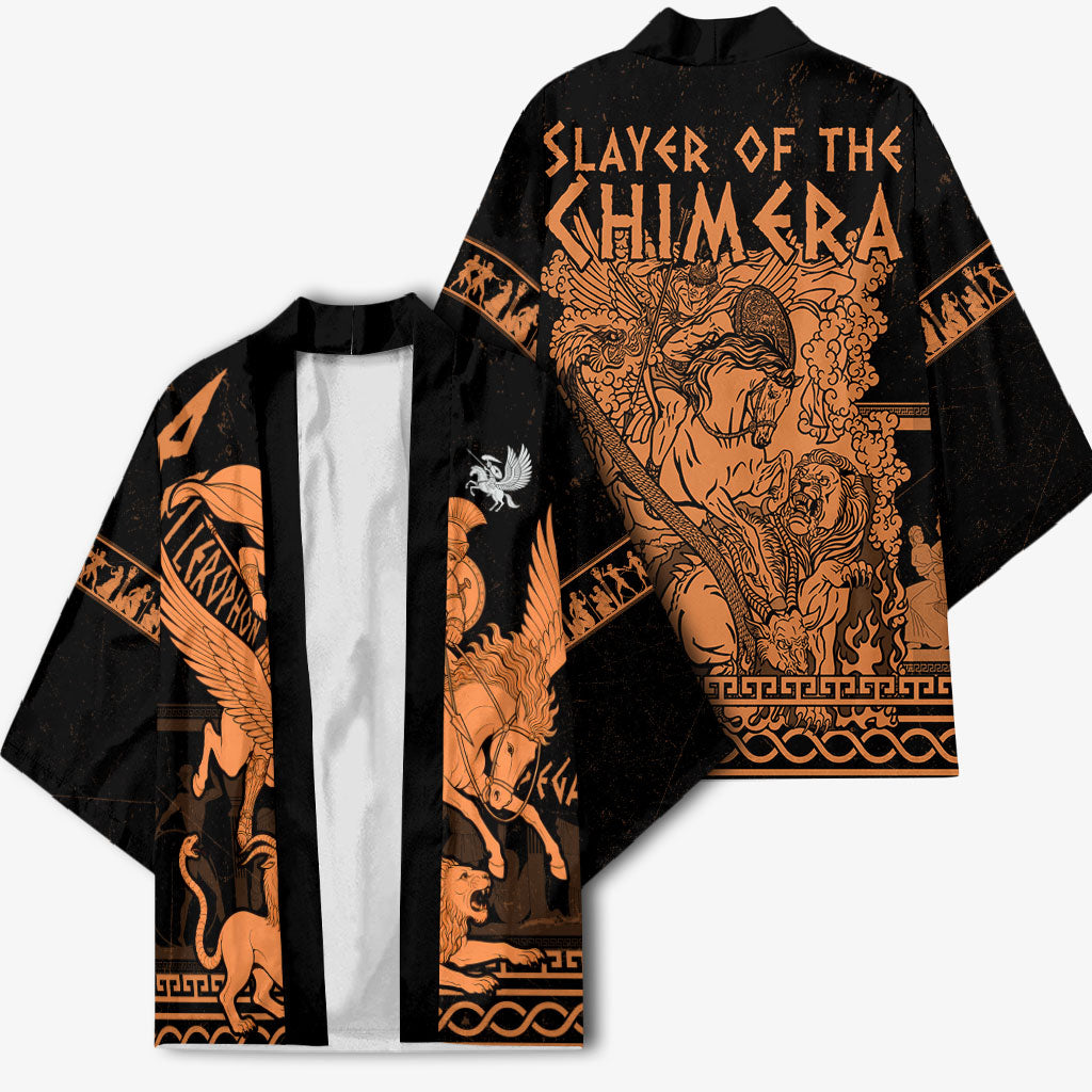 Bellerophon Vs Chimera Greek Mythology Kimono Ancient Greek Heroic