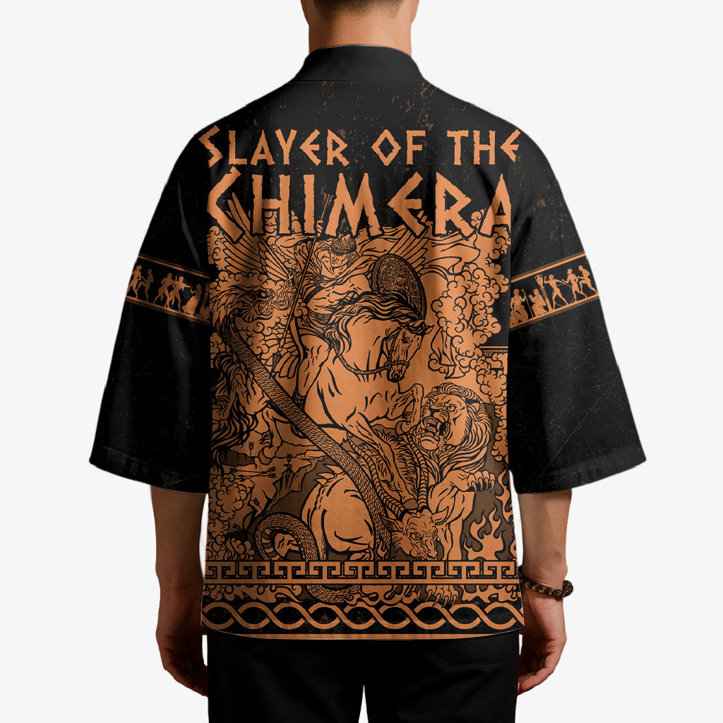 Bellerophon Vs Chimera Greek Mythology Kimono Ancient Greek Heroic