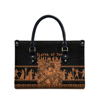 Bellerophon Vs Chimera Greek Mythology Leather Bag Ancient Greek Heroic