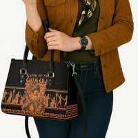 Bellerophon Vs Chimera Greek Mythology Leather Bag Ancient Greek Heroic