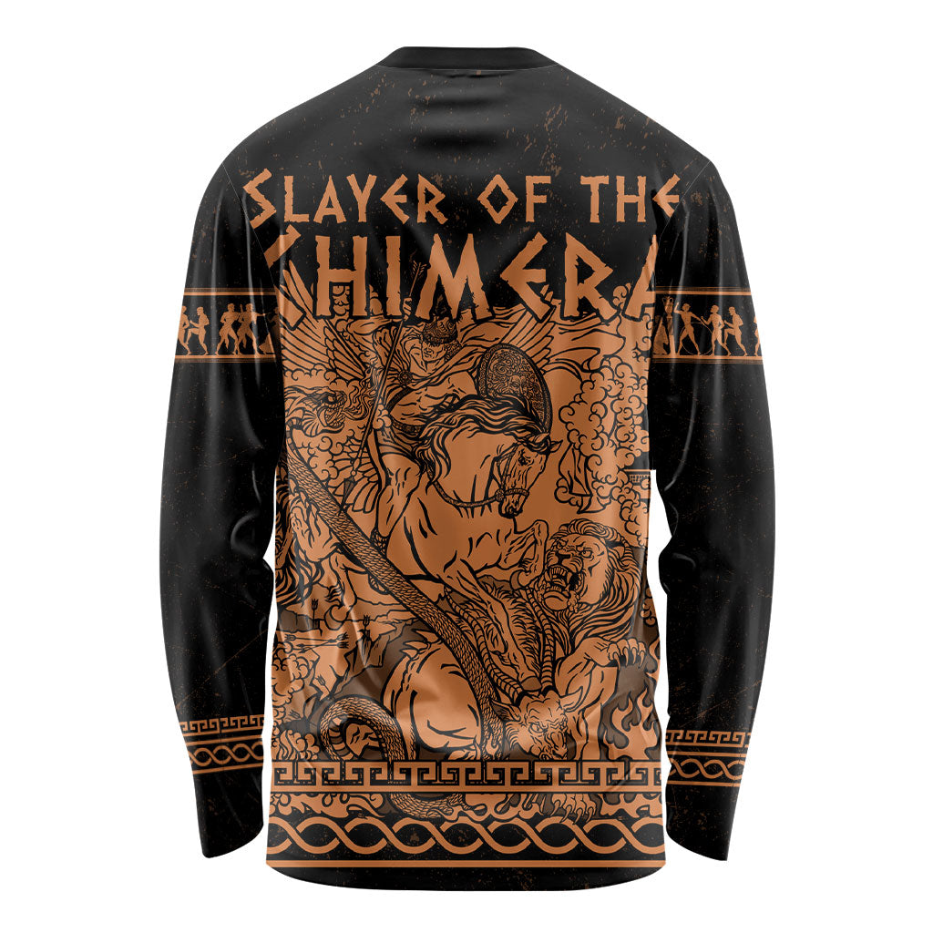 Bellerophon Vs Chimera Greek Mythology Long Sleeve Shirt Ancient Greek Heroic
