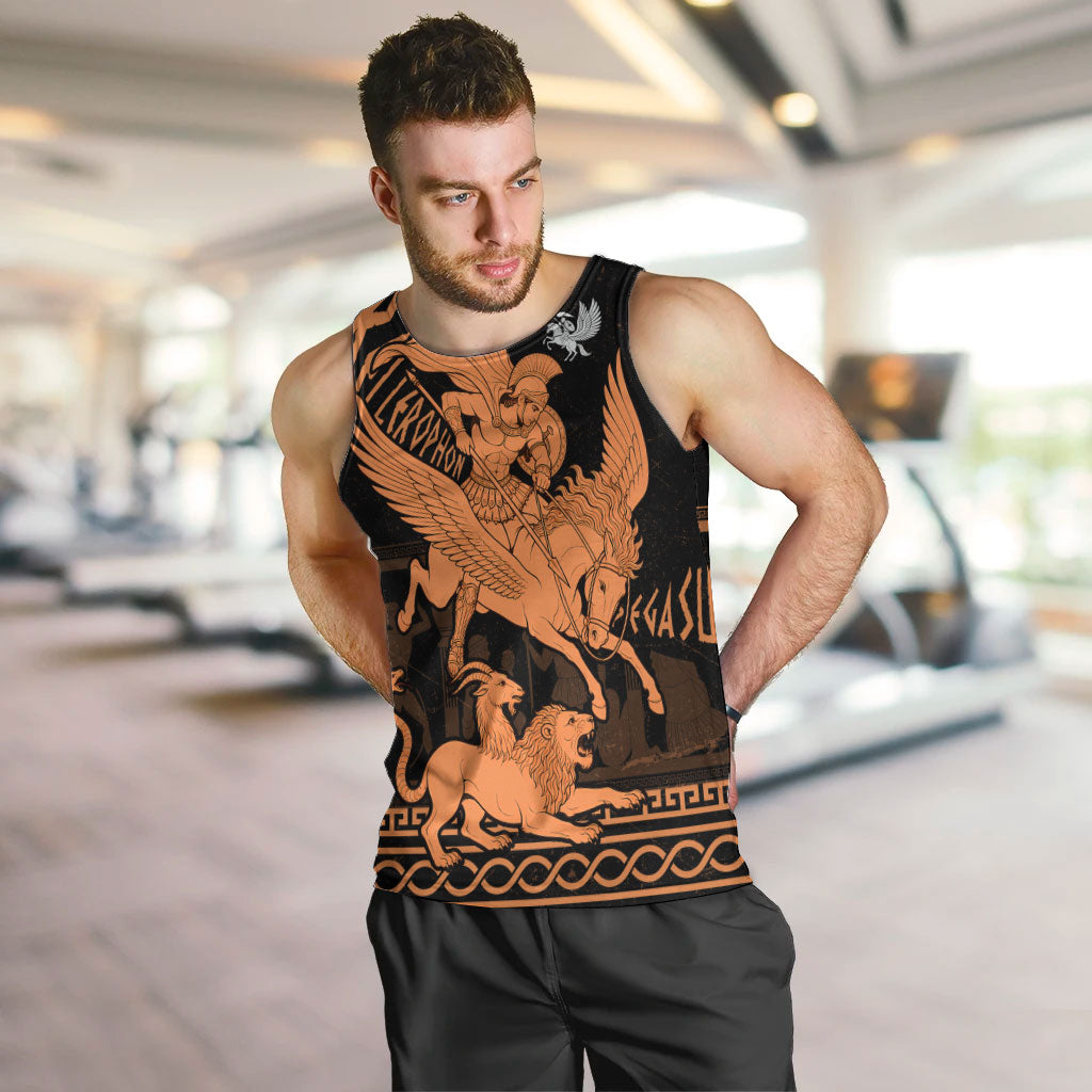 Bellerophon Vs Chimera Greek Mythology Men Tank Top Ancient Greek Heroic