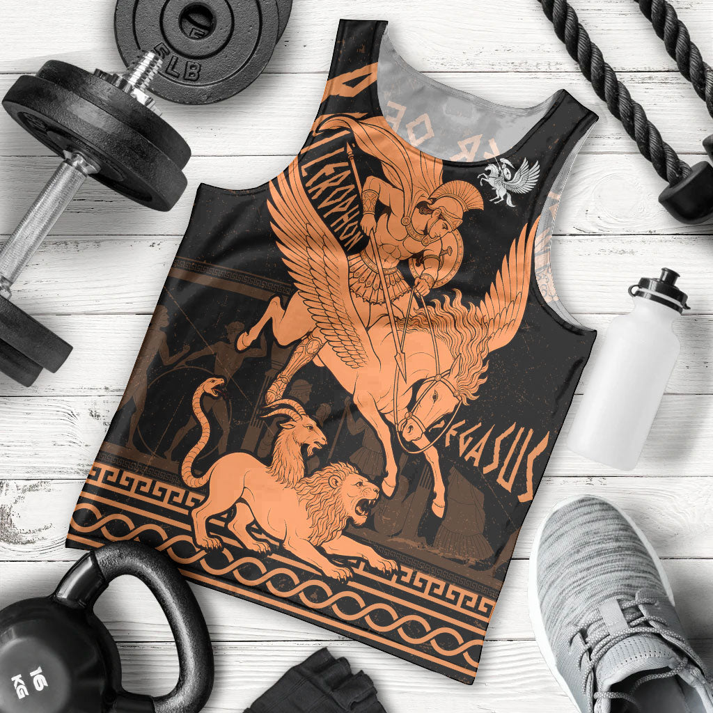 Bellerophon Vs Chimera Greek Mythology Men Tank Top Ancient Greek Heroic