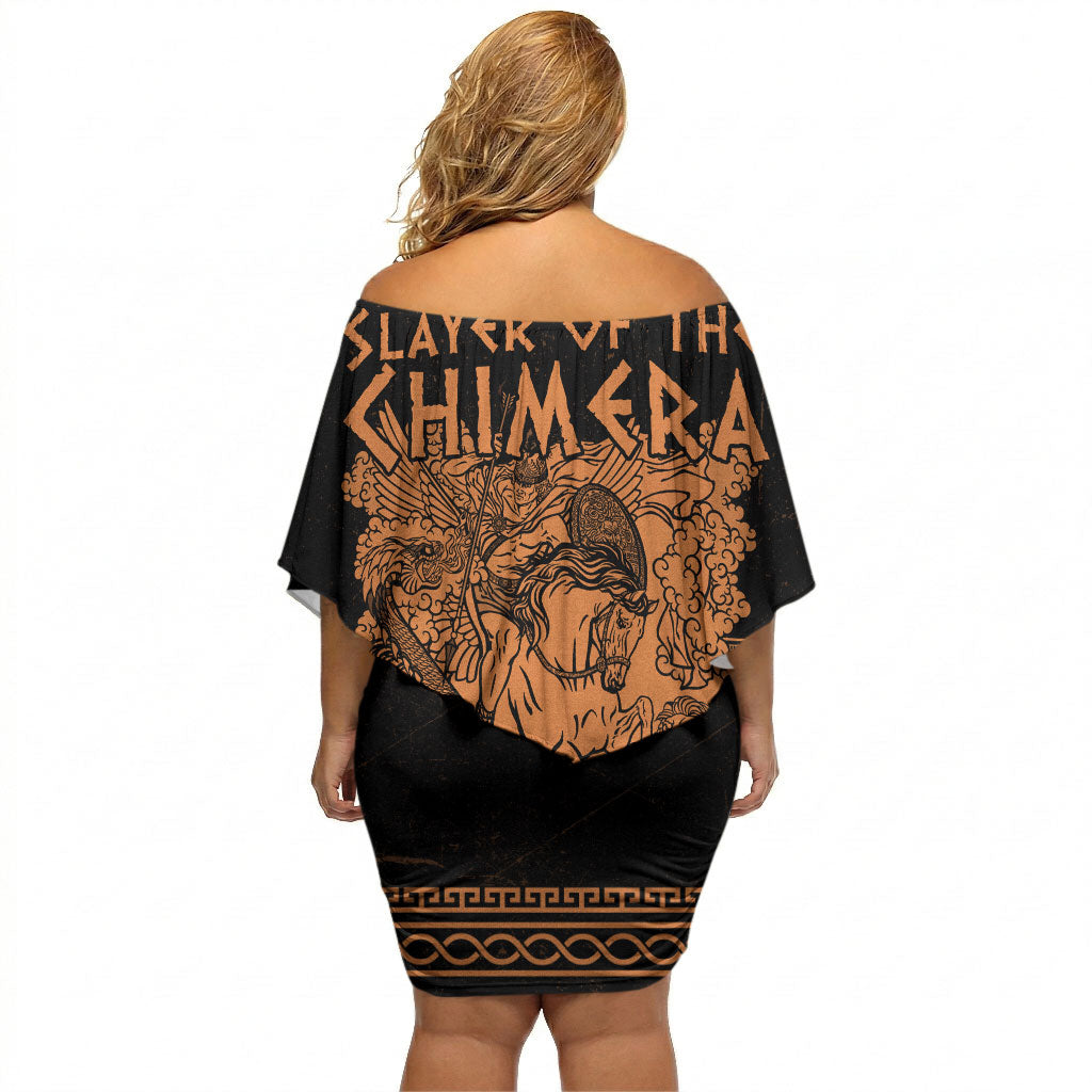Bellerophon Vs Chimera Greek Mythology Off Shoulder Short Dress Ancient Greek Heroic