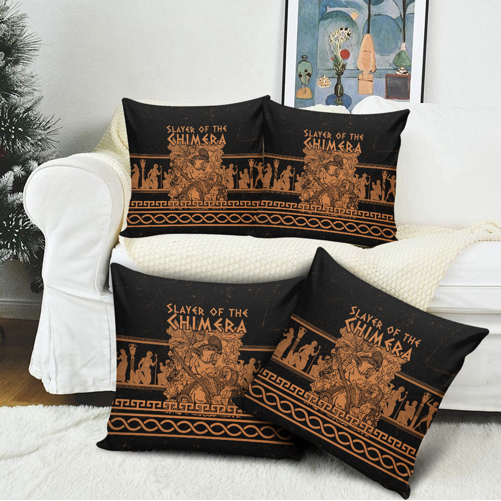 Bellerophon Vs Chimera Greek Mythology Pillow Cover Ancient Greek Heroic