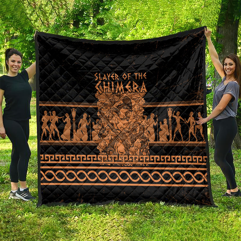 Bellerophon Vs Chimera Greek Mythology Quilt Ancient Greek Heroic