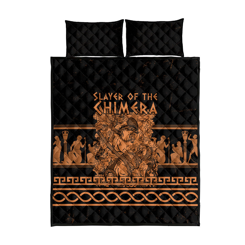 Bellerophon Vs Chimera Greek Mythology Quilt Bed Set Ancient Greek Heroic