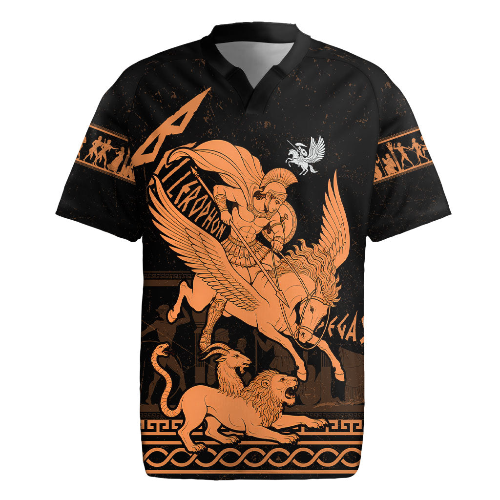 Bellerophon Vs Chimera Greek Mythology Rugby Jersey Ancient Greek Heroic