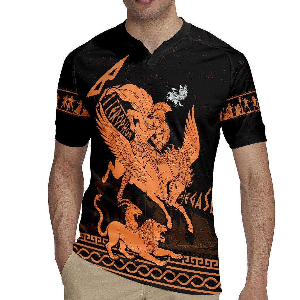 Bellerophon Vs Chimera Greek Mythology Rugby Jersey Ancient Greek Heroic