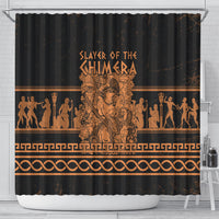 Bellerophon Vs Chimera Greek Mythology Shower Curtain Ancient Greek Heroic
