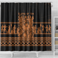 Bellerophon Vs Chimera Greek Mythology Shower Curtain Ancient Greek Heroic