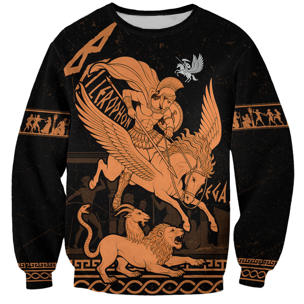 Bellerophon Vs Chimera Greek Mythology Sweatshirt Ancient Greek Heroic