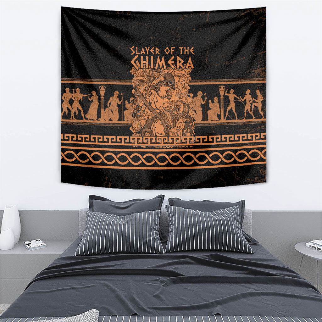 Bellerophon Vs Chimera Greek Mythology Tapestry Ancient Greek Heroic