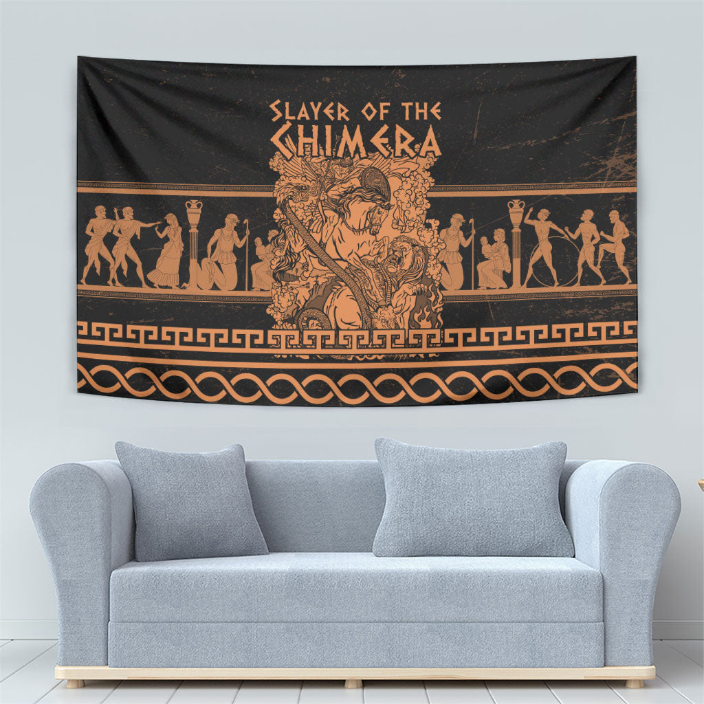 Bellerophon Vs Chimera Greek Mythology Tapestry Ancient Greek Heroic