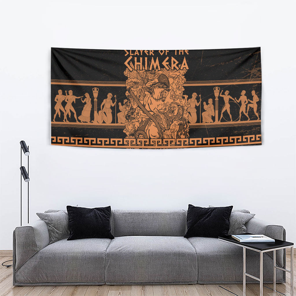 Bellerophon Vs Chimera Greek Mythology Tapestry Ancient Greek Heroic
