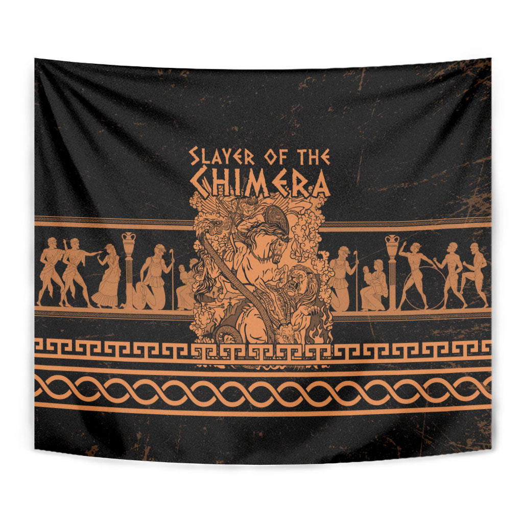 Bellerophon Vs Chimera Greek Mythology Tapestry Ancient Greek Heroic