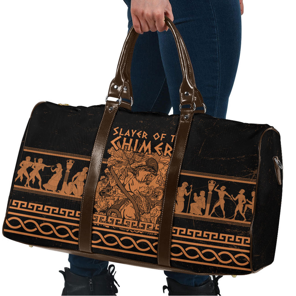 Bellerophon Vs Chimera Greek Mythology Travel Bag Ancient Greek Heroic