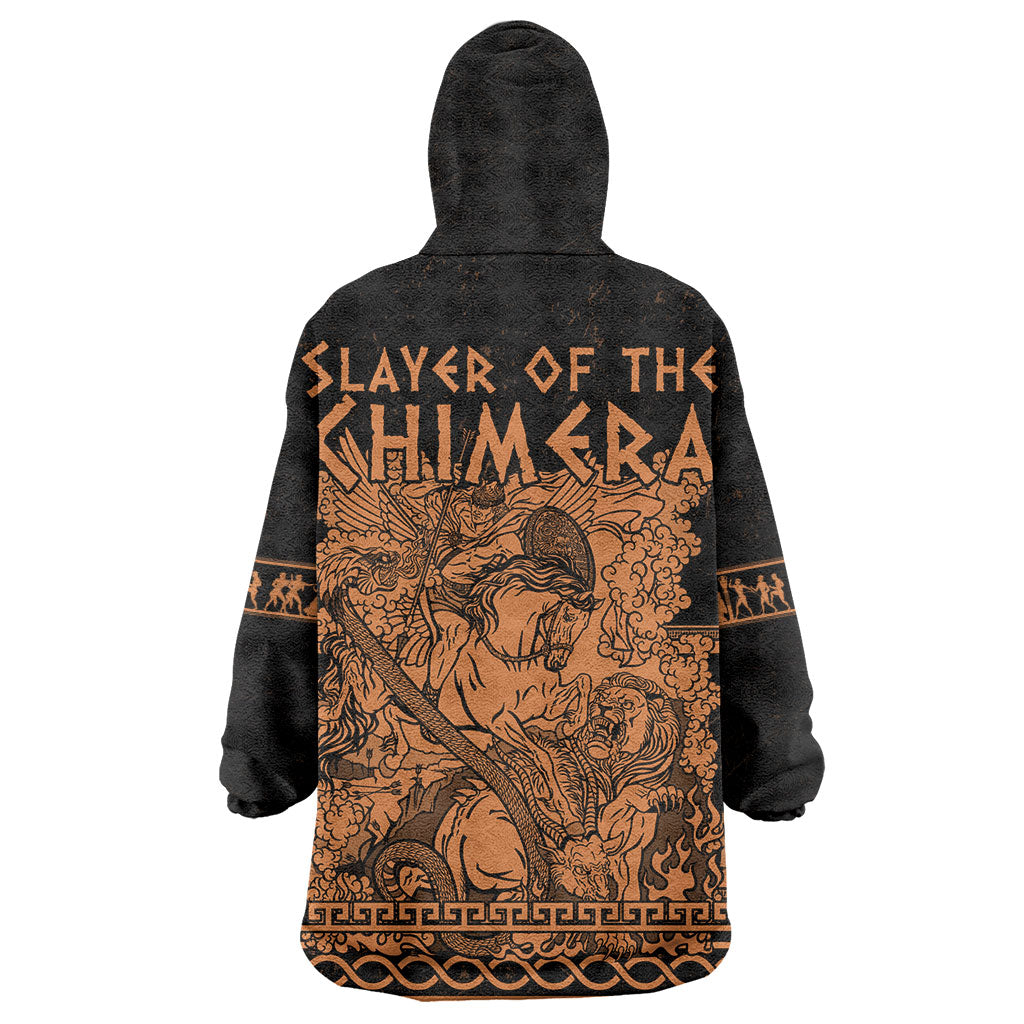 Bellerophon Vs Chimera Greek Mythology Wearable Blanket Hoodie Ancient Greek Heroic