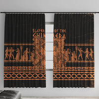 Bellerophon Vs Chimera Greek Mythology Window Curtain Ancient Greek Heroic
