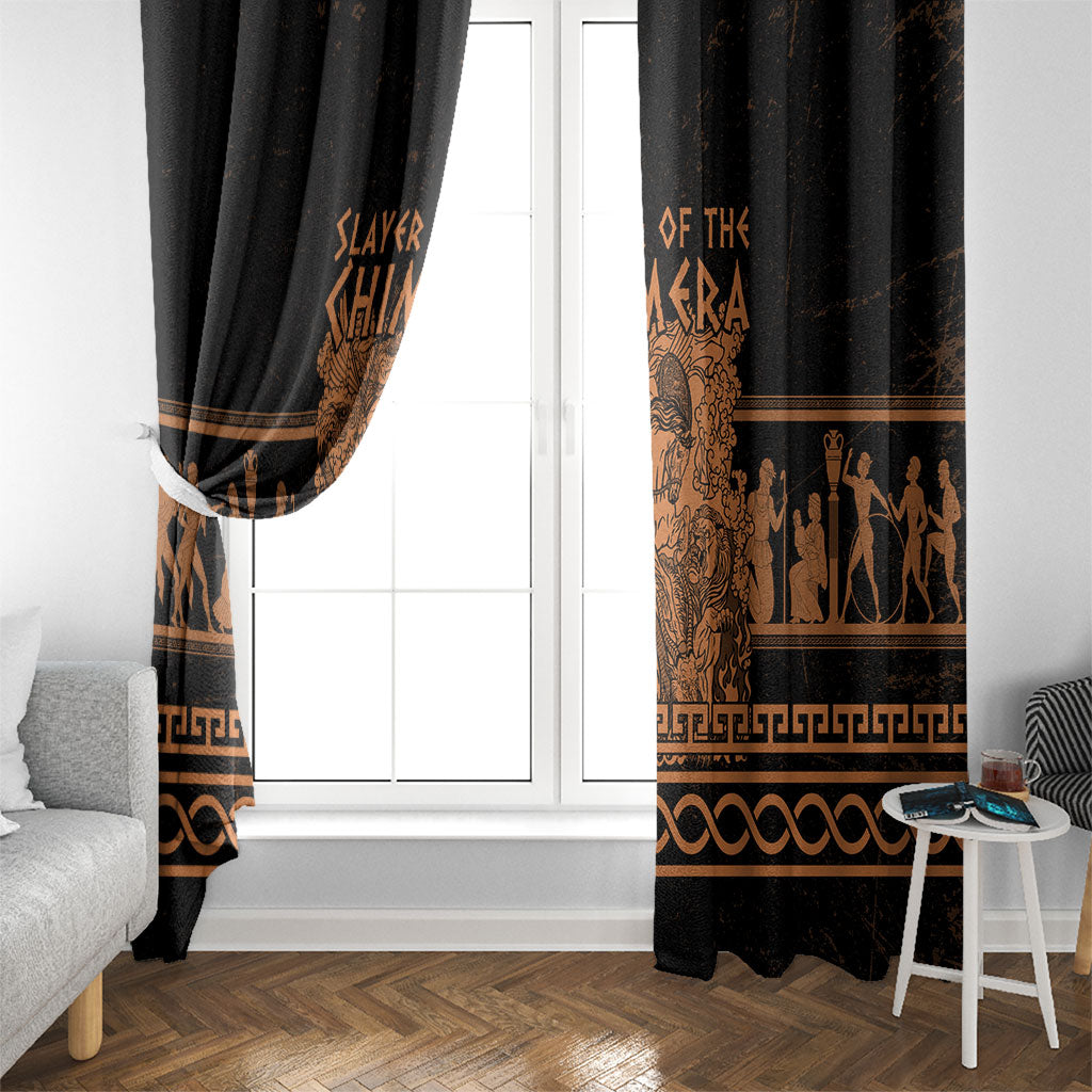 Bellerophon Vs Chimera Greek Mythology Window Curtain Ancient Greek Heroic