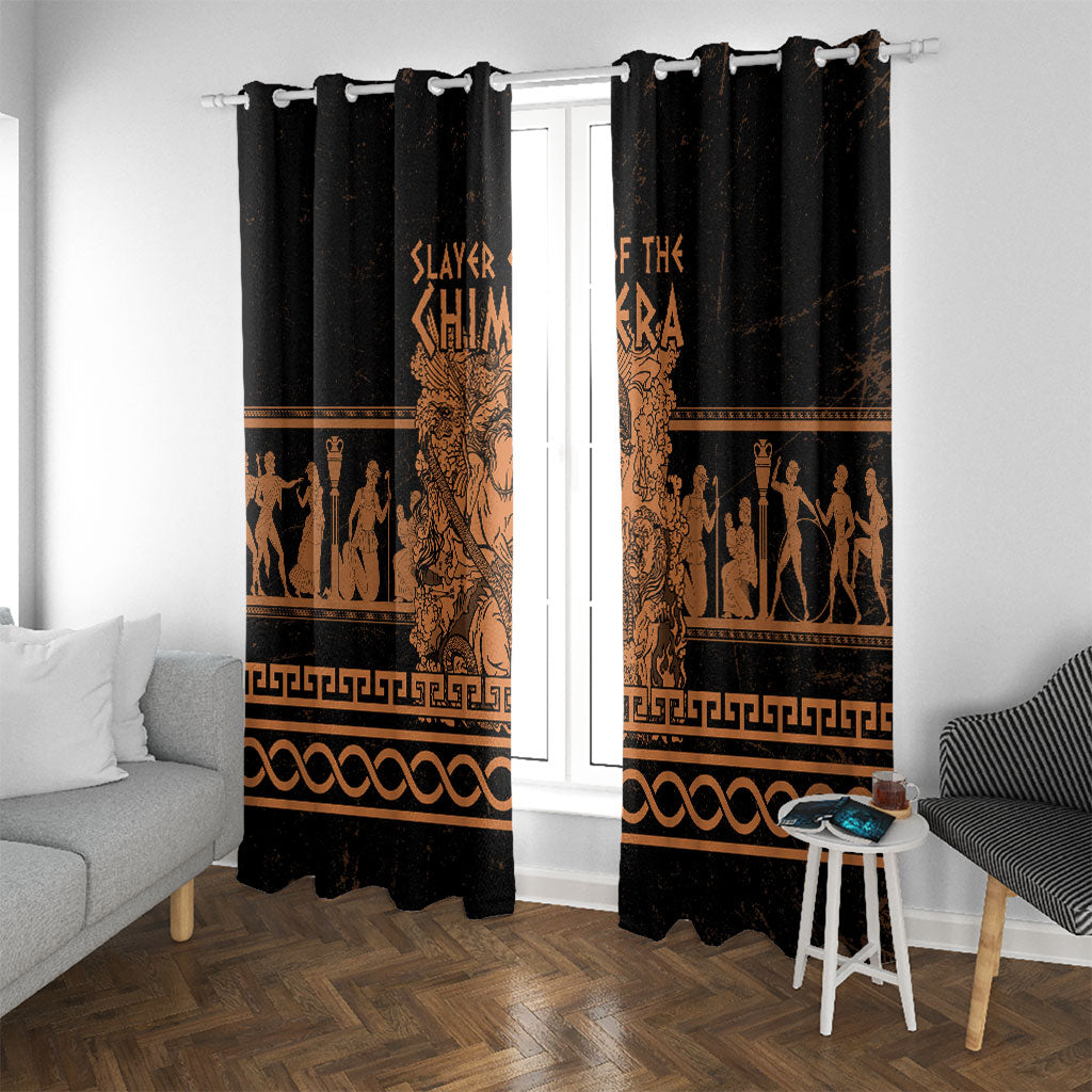 Bellerophon Vs Chimera Greek Mythology Window Curtain Ancient Greek Heroic