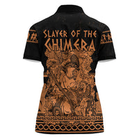 Bellerophon Vs Chimera Greek Mythology Women Polo Shirt Ancient Greek Heroic
