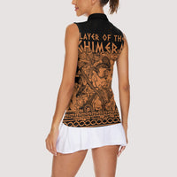 Bellerophon Vs Chimera Greek Mythology Women Sleeveless Polo Shirt Ancient Greek Heroic