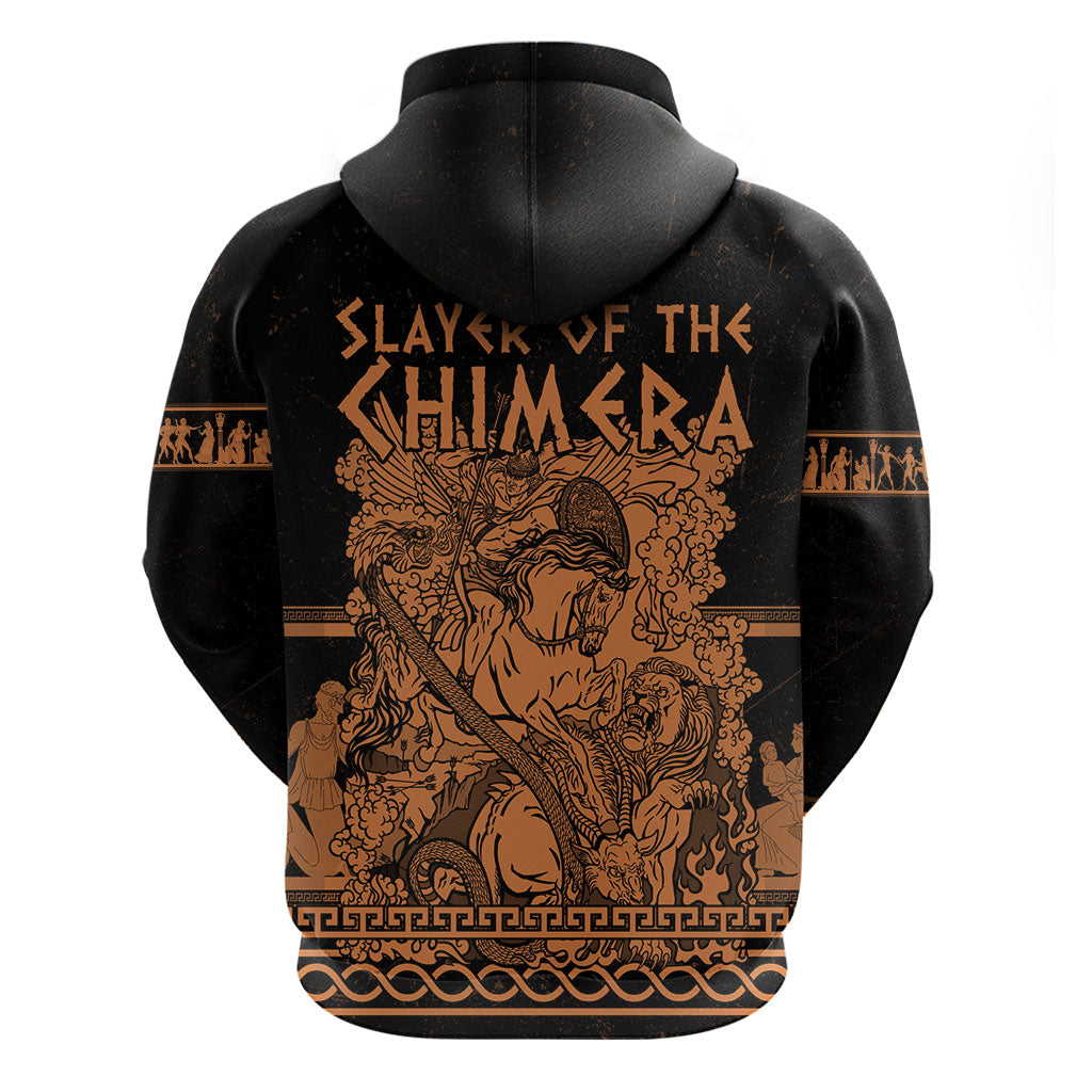 Bellerophon Vs Chimera Greek Mythology Zip Hoodie Ancient Greek Heroic