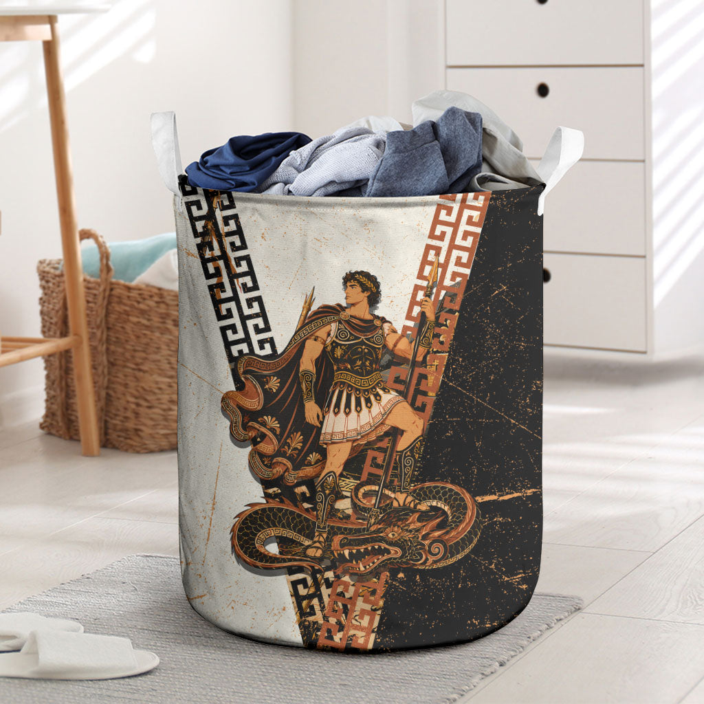 Cadmus Greek Mythology Dragon Slayer Laundry Basket Spartan Warrior Epic Battle Vintage Grunge