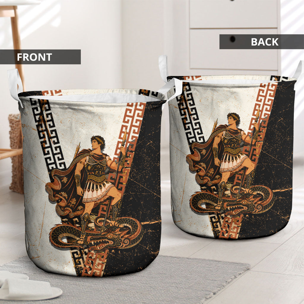 Cadmus Greek Mythology Dragon Slayer Laundry Basket Spartan Warrior Epic Battle Vintage Grunge