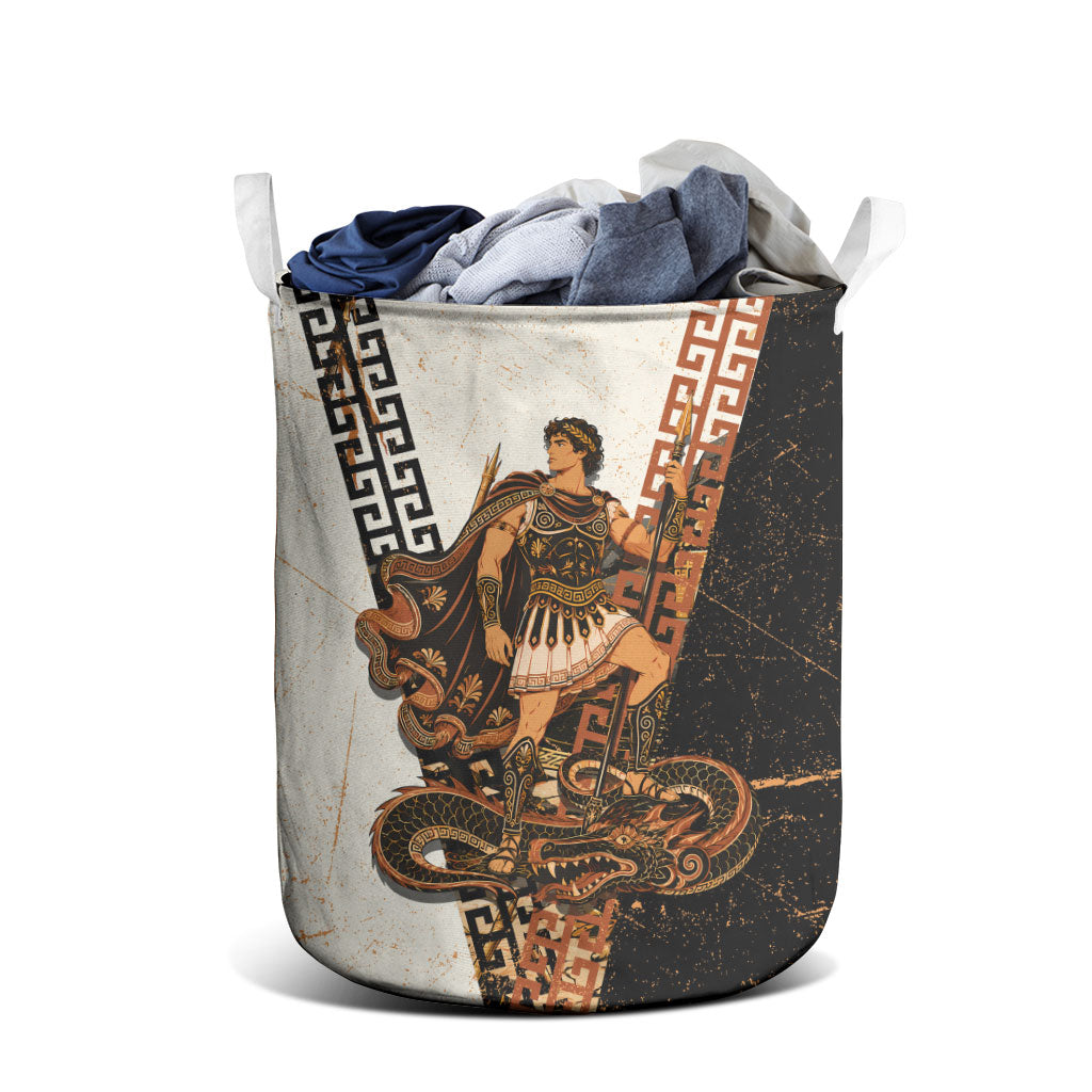 Cadmus Greek Mythology Dragon Slayer Laundry Basket Spartan Warrior Epic Battle Vintage Grunge