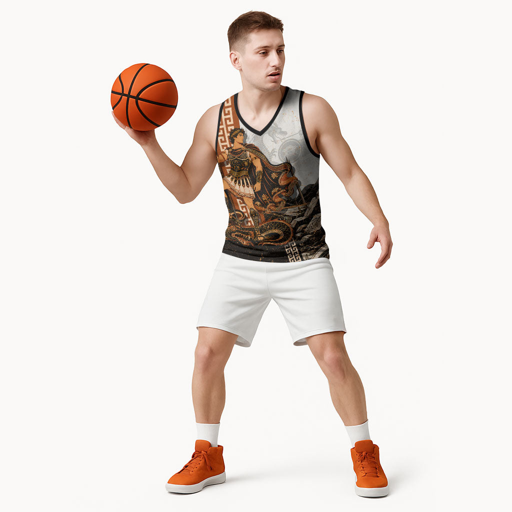 Cadmus Greek Mythology Dragon Slayer Basketball Jersey Spartan Warrior Epic Battle Vintage Grunge