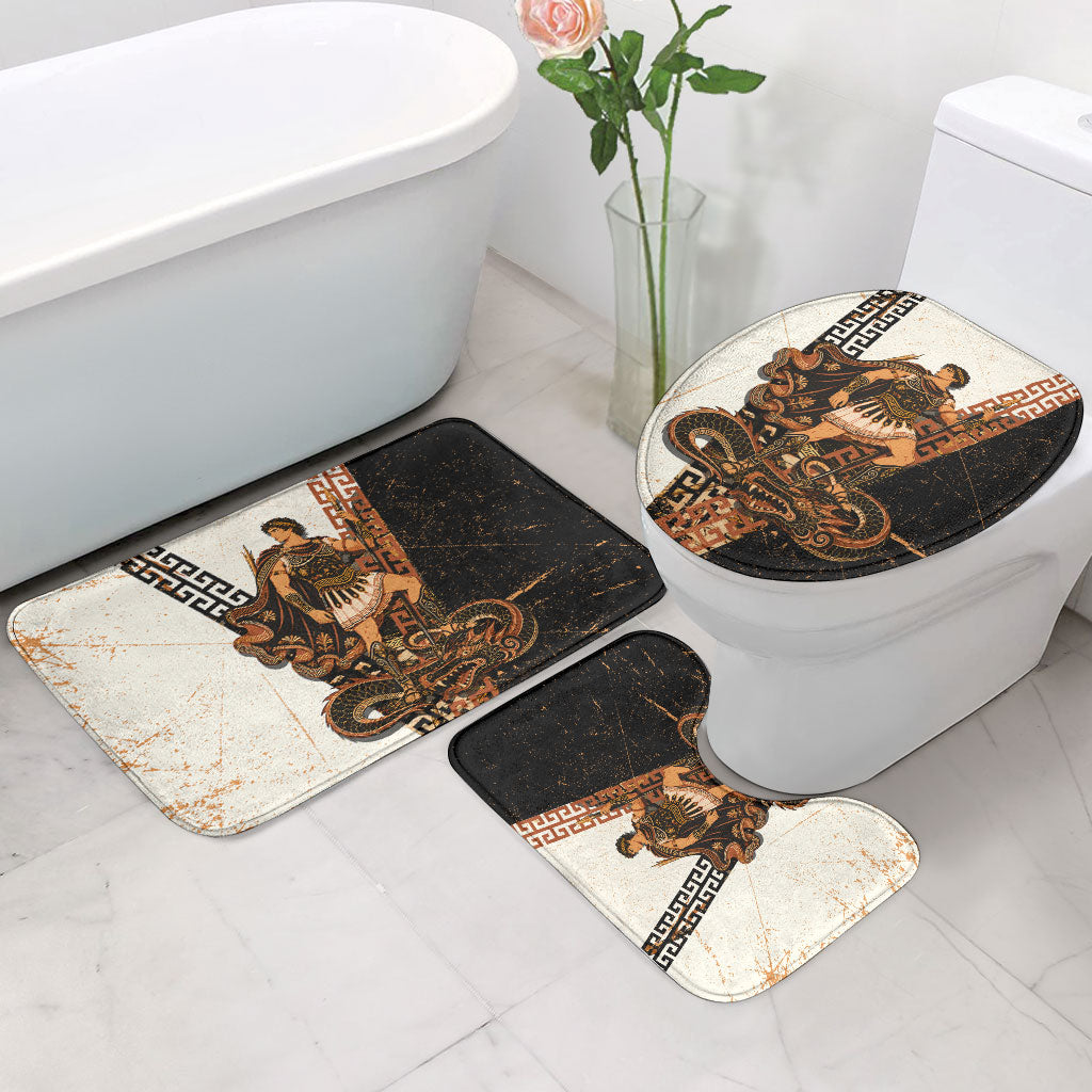 Cadmus Greek Mythology Dragon Slayer Bathroom Set Spartan Warrior Epic Battle Vintage Grunge