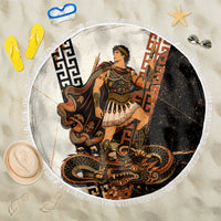Cadmus Greek Mythology Dragon Slayer Beach Blanket Spartan Warrior Epic Battle Vintage Grunge