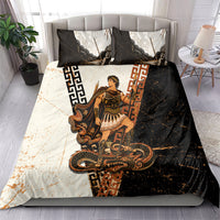 Cadmus Greek Mythology Dragon Slayer Bedding Set Spartan Warrior Epic Battle Vintage Grunge