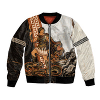 Cadmus Greek Mythology Dragon Slayer Bomber Jacket Spartan Warrior Epic Battle Vintage Grunge