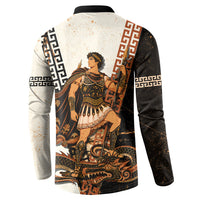 Cadmus Greek Mythology Dragon Slayer Button Sweatshirt Spartan Warrior Epic Battle Vintage Grunge