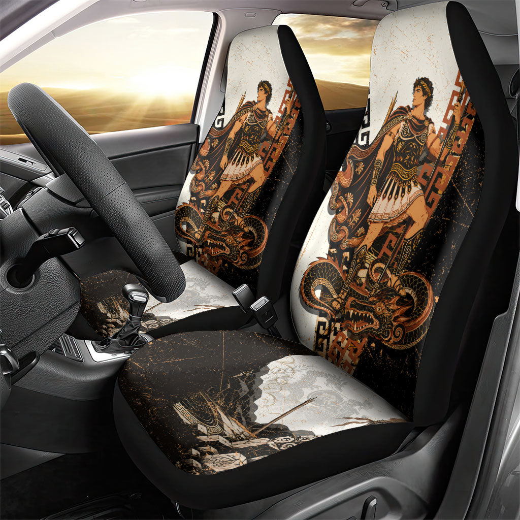 Cadmus Greek Mythology Dragon Slayer Car Seat Cover Spartan Warrior Epic Battle Vintage Grunge