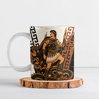 Cadmus Greek Mythology Dragon Slayer Ceramic Mug Spartan Warrior Epic Battle Vintage Grunge