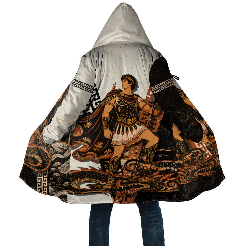 Cadmus Greek Mythology Dragon Slayer Cloak Spartan Warrior Epic Battle Vintage Grunge
